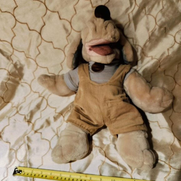 Vintage Wrinkles The Dog Hand Puppet Plush 1981 Ganzbros 16” Stuffed animal - Picture 1 of 9